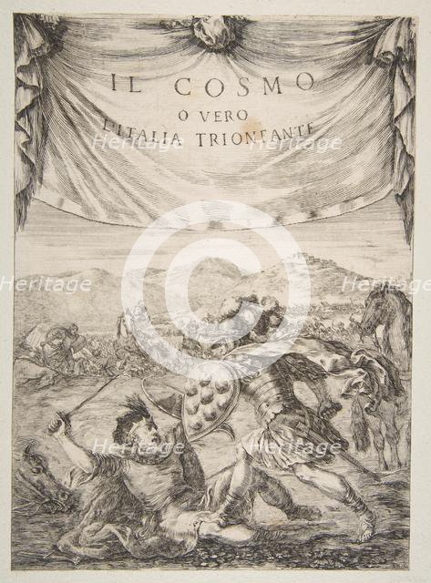 Frontispiece for Il Cosmo, 1650. Creator: Stefano della Bella.