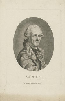 Portrait of the composer Niccolò Piccinni (1728-1800), c. 1790. Creator: Schröter, Johann Friedrich (1770-1836).