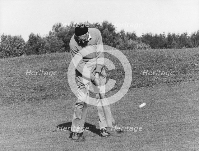 Prince Bertil of Sweden playing golf, Båstad, Sweden, 1973. Artist: Unknown