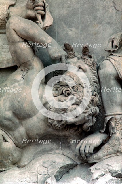 Detail from the Great Frieze of the Pergamon Altar, 180-159 BC. Artist: Unknown