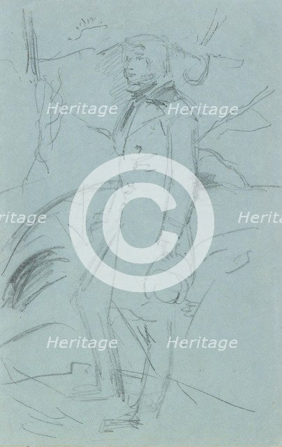 Preliminary Sketch for the Portrait of John Ruskin, 1853-1854. Artist: John Everett Millais.