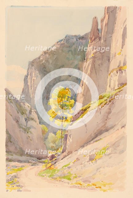 The road through the Zádielska valley, 1930-1932. Creator: Ludovit Cordak.