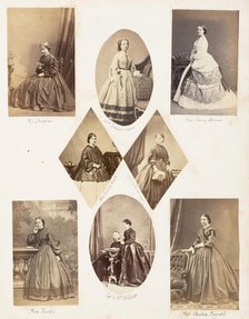 Miss Douglas; Mlle Isaline Motte; Miss Fanny Evans; Miss Catinka Smith; Mrs Leitch née ..., 1853-56. Creator: John Dillwyn Llewelyn.
