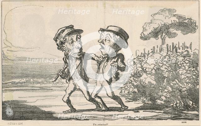 Un crimimel!, 19th century. Creator: Honore Daumier.