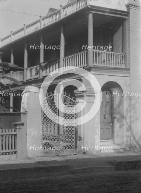 Two-story house, [25 Franklin Street], Charleston, South Carolina, between 1920 and 1926. Creator: Arnold Genthe.