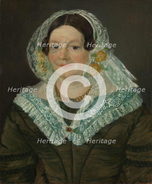 Portrait of Ellen Sophie Richter, b. Bernhoft, 1845. Creator: Matthias Stoltenberg.