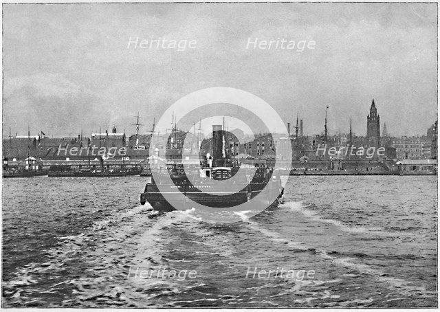 'Liverpool, from the Mersey', c1896. Artist: Valentine & Sons.