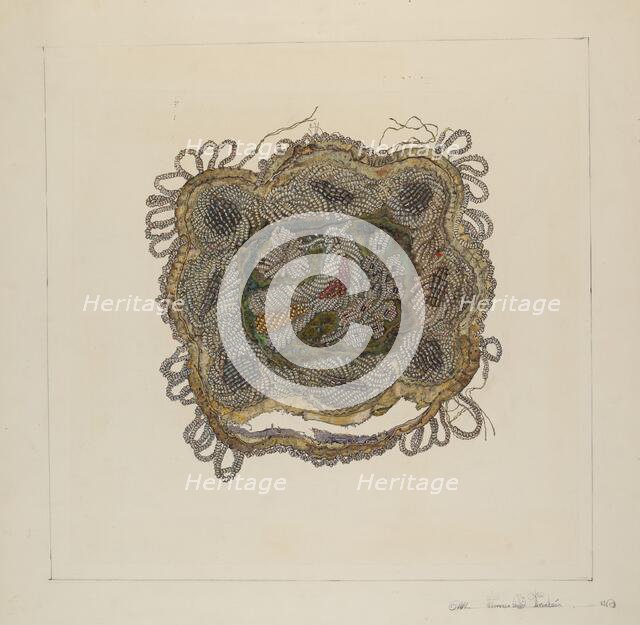 Beaded Cushion, 1935/1942. Creator: Florence Truelson.