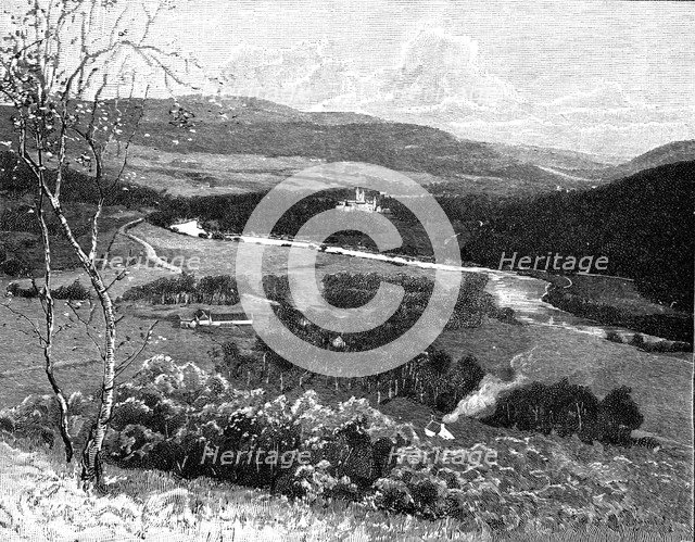 Balmoral Castle from Craig Nordie, Scotland, 1900.Artist: GW Wilson and Company