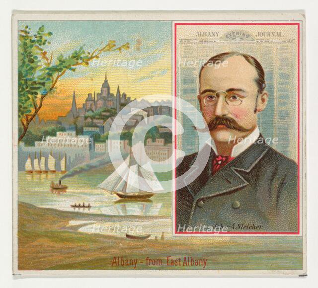 John A. Sleicher, Albany Evening Journal, from the American Editors series (N35) for Allen..., 1887. Creator: Allen & Ginter.