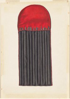 Shaker Case for Knitting Needles, 1935/1942. Creator: Elizabeth Moutal.