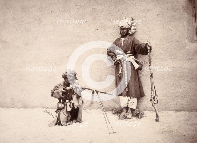 Kohistani and Hazara combatants, Kabul, Afghanistan, c1880. Creator: John Burke.