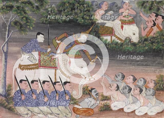 Vessantara Jataka, Chapter 2 (Himavanta Forest), 1920-1940. Creator: Unknown.