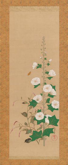 Hollyhocks and Prince’s-Feather Flowers, early 19th century. Creator: Sakai Oho.