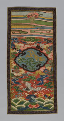 Panel (Furnishing Fabric), China, Qing dynasty (1644-1911), 1600/44. Creator: Unknown.