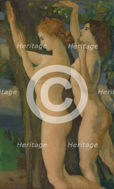 Sweet Tremulous Leaves, 1922/1923. Creator: Arthur Davies.