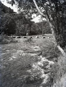 Tarr Steps, near Dulverton, Exmoor, Somerset, c1955. Creator: Arthur Charles Kirby Ware.