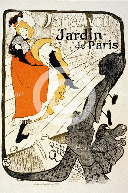 'Jane Avril at the Jardin de Paris', 1893.  Artist: Henri de Toulouse-Lautrec