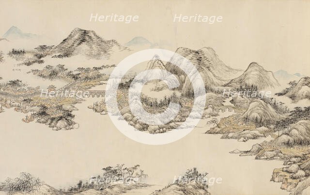 Traveling to the Southern Sacred Peak (image 19 of 28), between c1700 and c1800. Creator: Zhang Ruocheng.