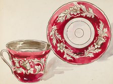 Cup and Saucer, c. 1936. Creator: Lillian Causey.