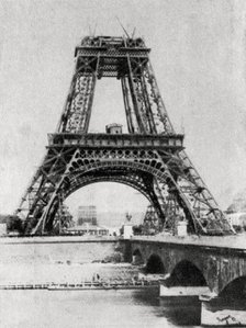 The Eiffel Tower under construction, Paris, c1888. Artist: Unknown