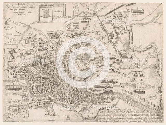 Speculum Romanae Magnificentiae: Plan of Ancient Rome, 16th century., 16th century. Creator: Pirro Ligorio.