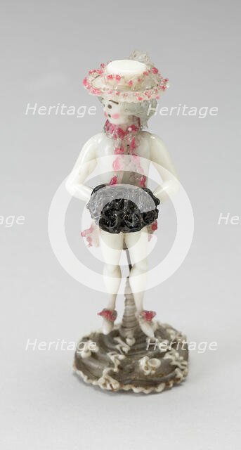 Man Holding a Black Muff, France, 1750/99. Creator: Verres de Nevers.