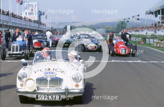 1998 Goodwood revival.MGA police car,on  starting grid. Artist: Unknown.
