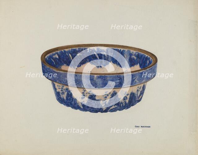 Stoneware Bowl, c. 1941. Creator: Chris Makrenos.
