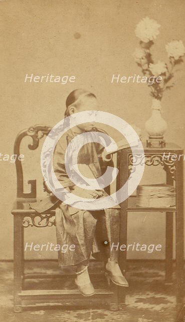 Girl Reading, 1870s. Creator: Unknown.