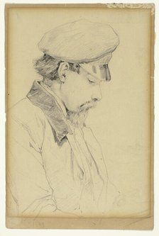 Profile Portrait of a Man Wearing a Cap, n.d. Creator: Unknown.