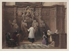 Confessional, Church of St. Paul, Antwerp, 1838. Creator: Louis Haghe (British, 1806-1885).