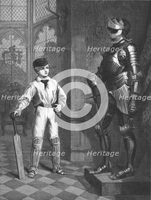 'What a jolly Wicket Keeper he would make', 1875. Artist: Unknown.