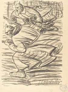 The Assault, published 1915. Creator: Ernst Barlach.