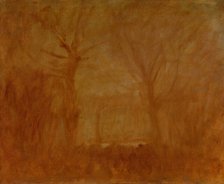 Flaming Landscape, 1900-1910. Creator: Ladislav Mednyanszky.