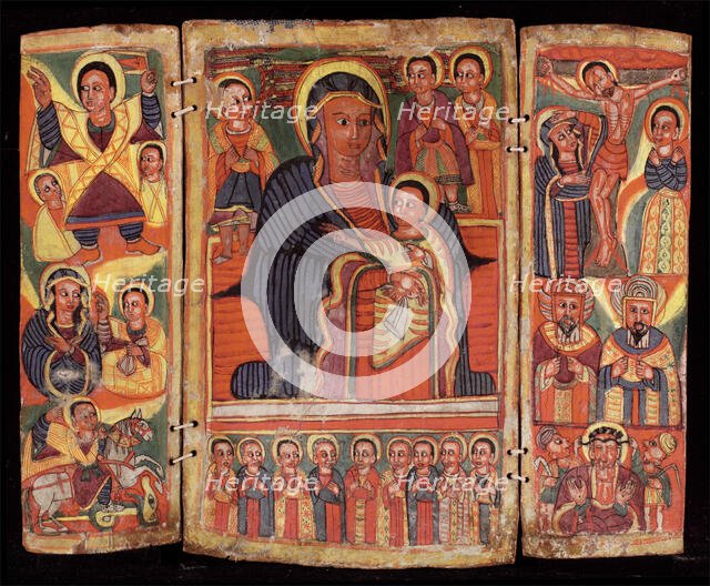 Triptych: Icon of the Virgin Mary, late 17th century. Creator: Unknown.