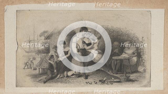 Banknote vignette with figures of different ages, representing the stages of life, ..., ca. 1824-37. Creator: Attributed to Asher Brown Durand.