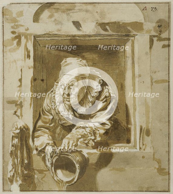 Old lady in window. Creator: Jan de Bisschop.