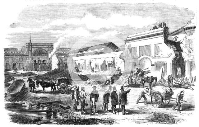 Demolition of the Paris Exhibition Building: the Central Garden, 1868. Creator: Unknown.