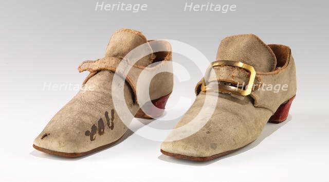 Shoes, British, 1740-79. Creator: Unknown.