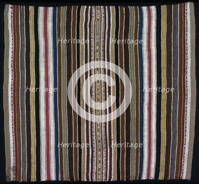 Coca or Ceremonial Cloth (Inkuña), Bolivia, 1850/1900. Creator: Unknown.