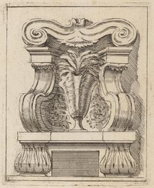 Architectural Motif with a Vase, c. 1690. Creator: Carlo Antonio Buffagnotti.