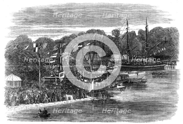 The launch of the Ipswich Life-Boat, 1862. Creator: Unknown.