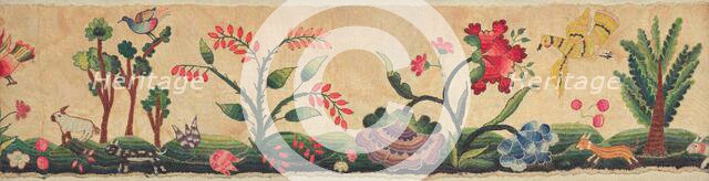Section of Crewel Embroidery on Border of Petticoat, 1935/1942. Creator: Max Slevogt.