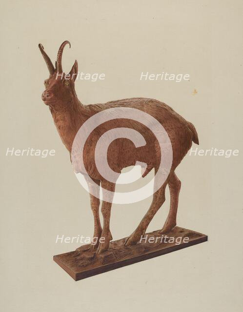 Cast Iron Goat, 1940. Creator: Lucille Chabot.
