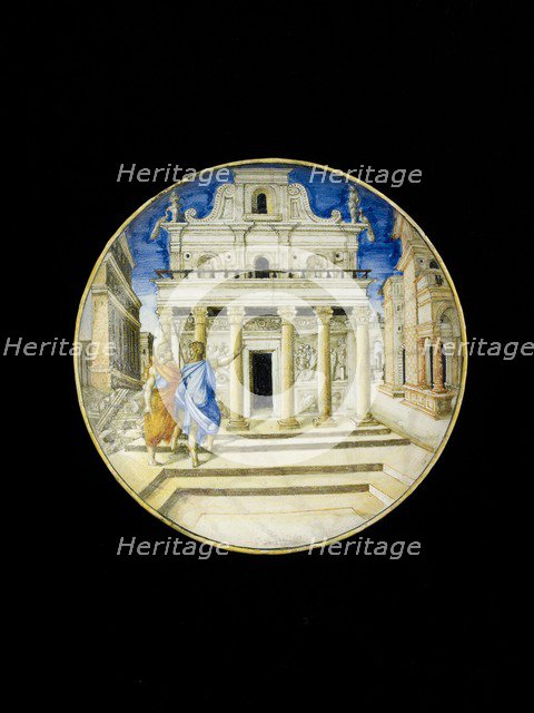 Bowl with Aeneas and Achates in Carthage, 1545. Artist: Francesco Durantino.