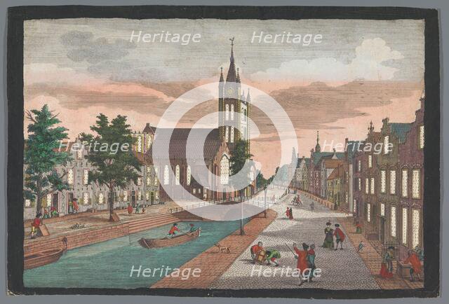 View of the Oude Kerk in Delft, 1742-1801. Creator: Georg Gottfried Winckler.