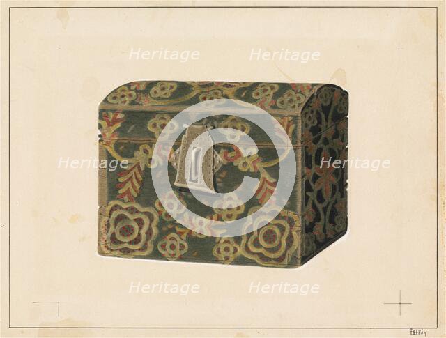 Wood Box or Chest, c. 1937. Creator: Carol Larson.