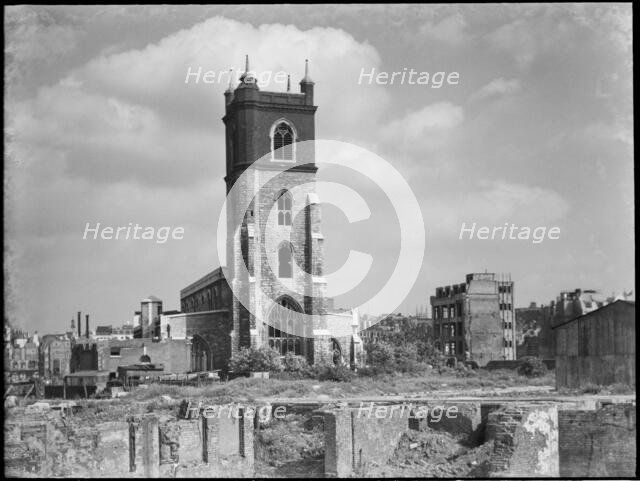 St Giles' Cripplegate, Fore Street, City and County of the City of London, GLA, 1941-1945. Creator: Charles William  Prickett.
