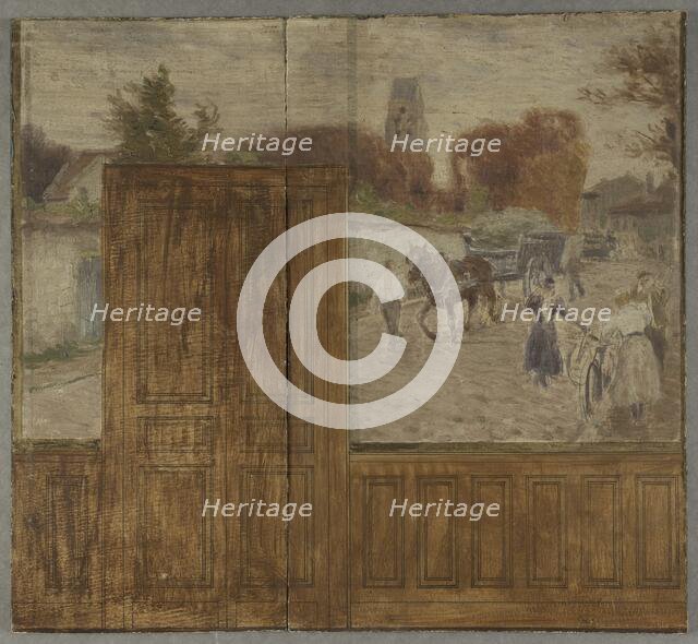 DELETE - duplicate Esquisse pour la mairie de Créteil: Paysage..., 1898. Creator: Eugene Martial Simas.